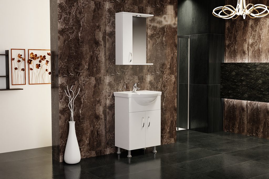 Ay 55 Banyo Dolabı – Emart Banyo Mobilyaları – Üretici Firma